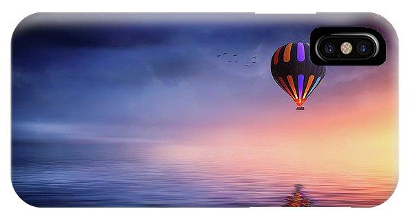 Hot Air Balloon Sunset - Phone Case