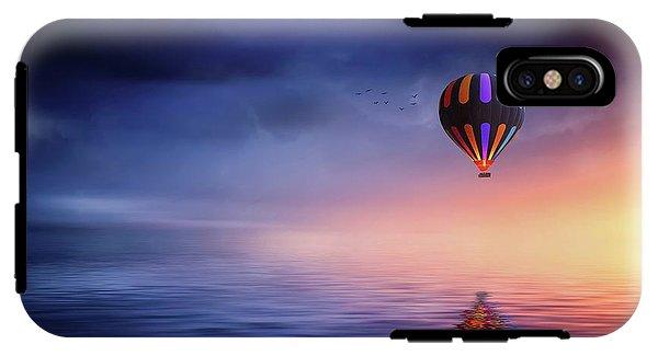 Hot Air Balloon Sunset - Phone Case