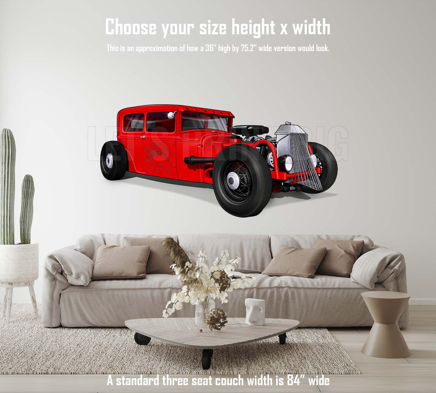 1930 Ford Model A Tudor Sedan Car Art Wall Decal