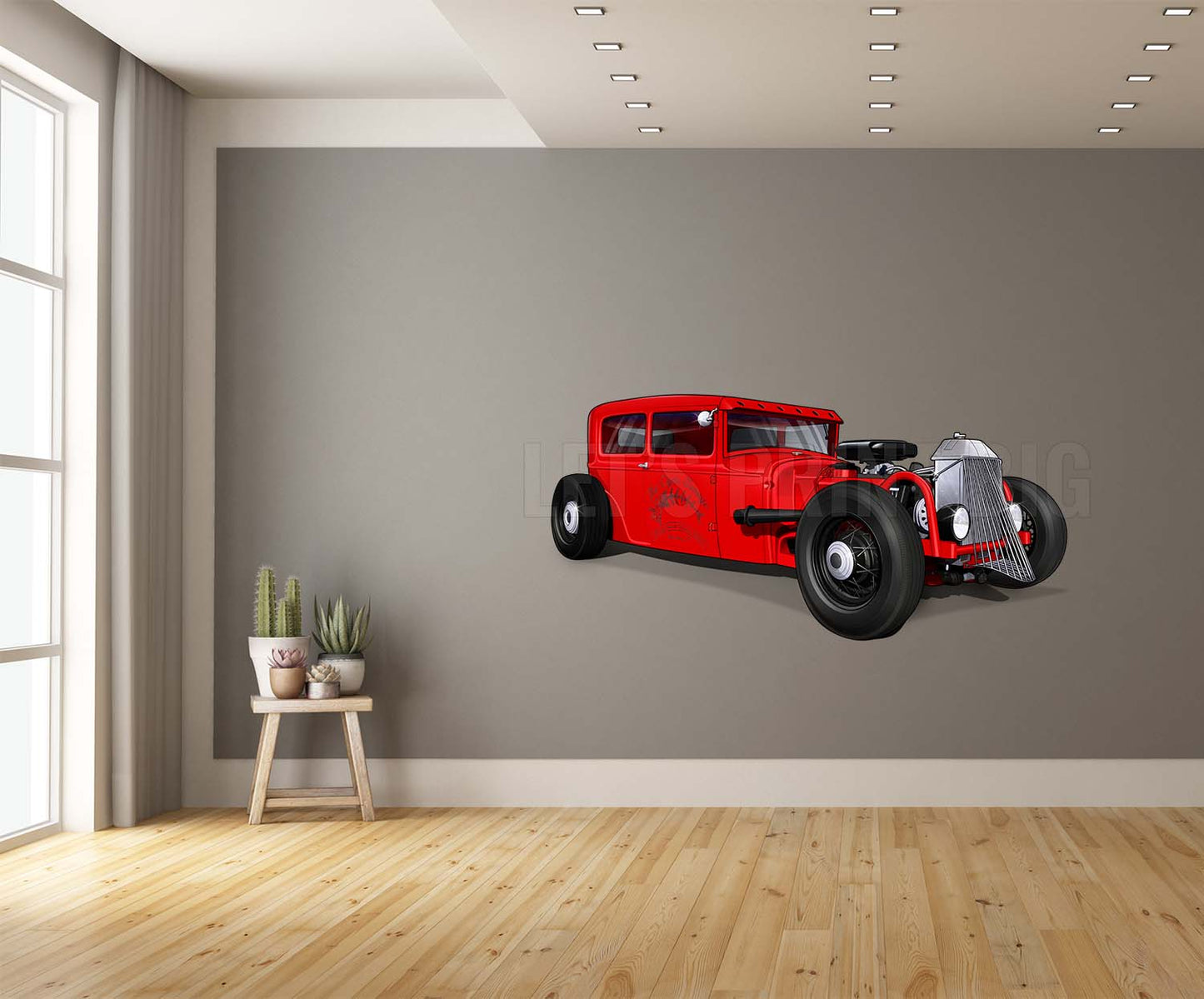 1930 Ford Model A Tudor Sedan Car Art Wall Decal