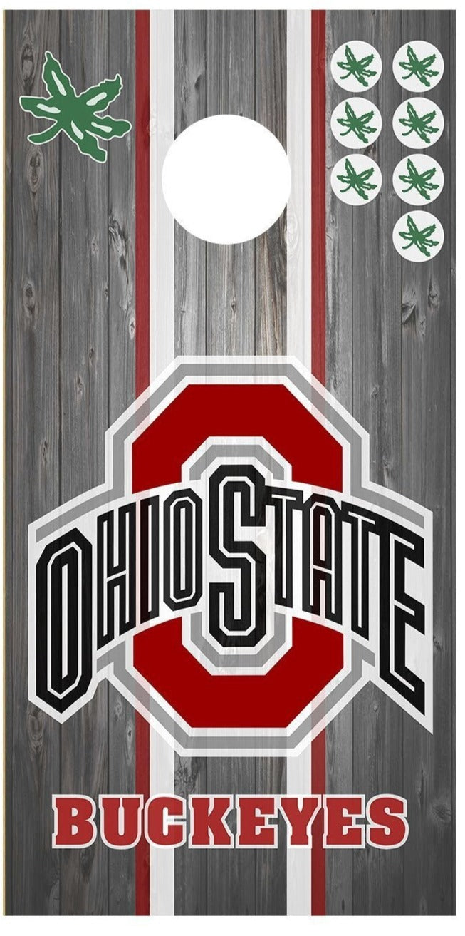 OSU Wood Design Cornhole Board Decal Wraps