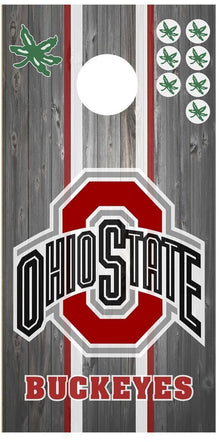 OSU Wood Design Cornhole Board Decal Wraps