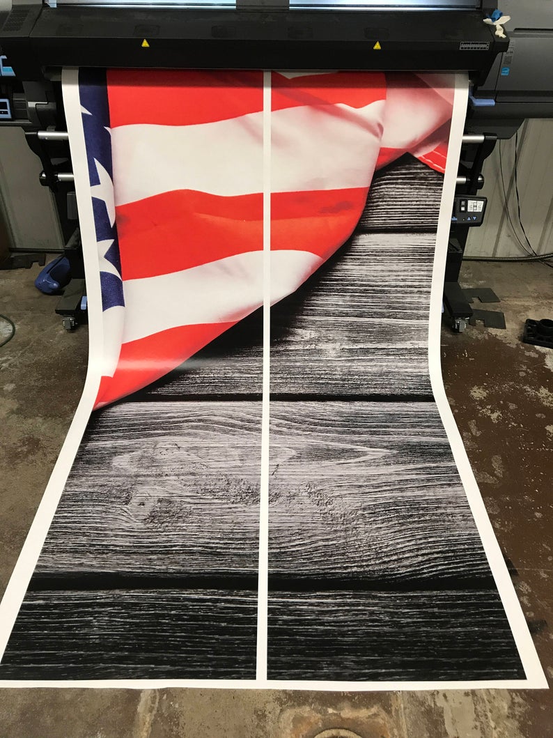 American Flag Wallpaper Vintage Weathered Barn Siding Mural