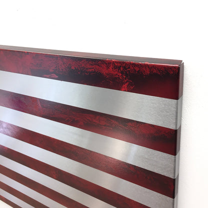 Marbled Steel US Flag Metal Art
