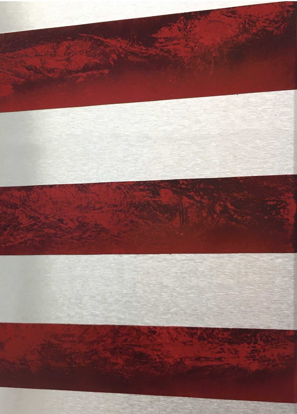 Marbled Steel US Flag Metal Art