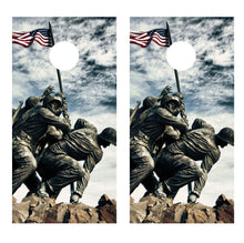 American Flag Soldiers Iwo Jima Corn Hole Decal Wrap
