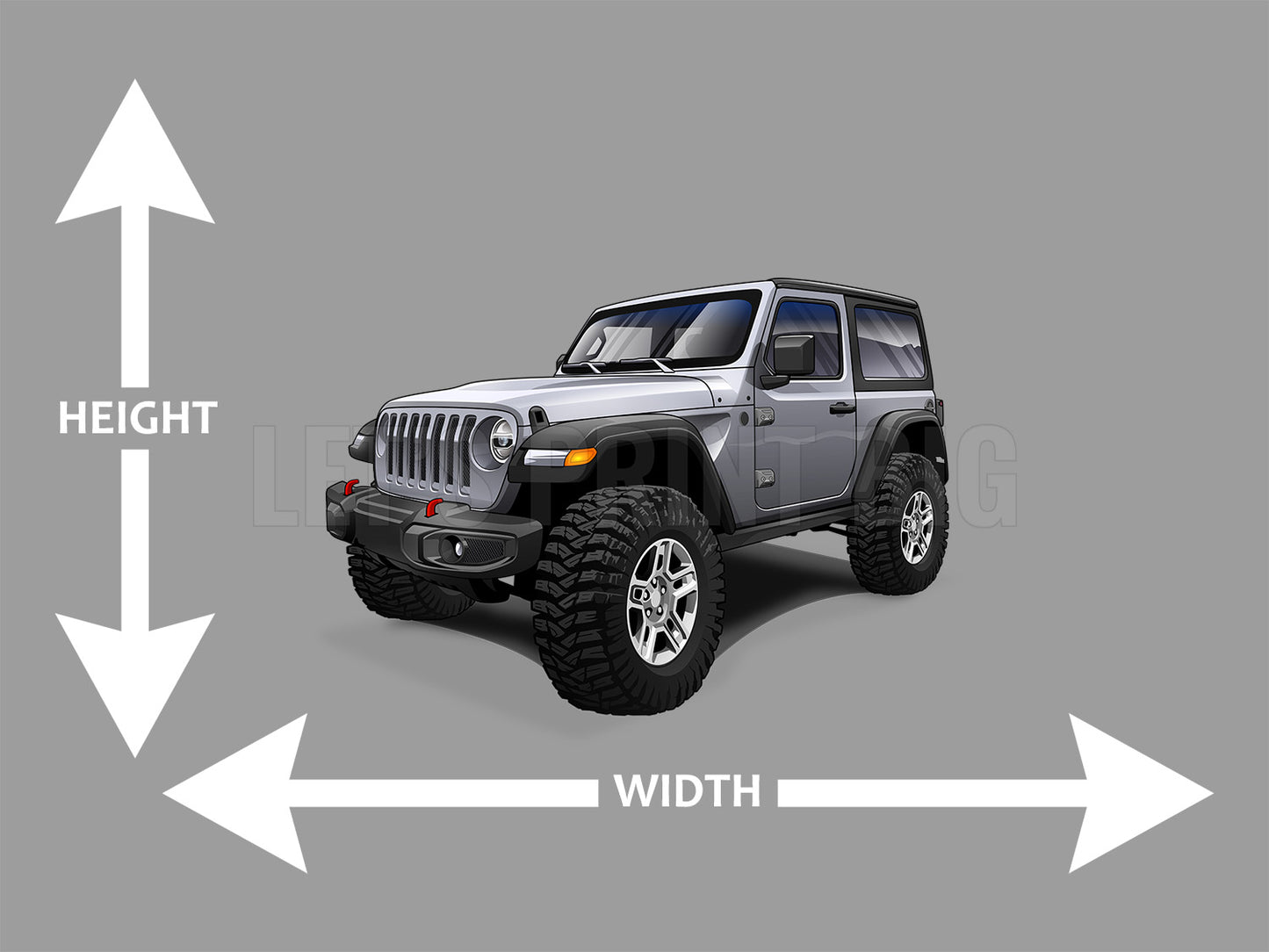2020 Jeep Wrangler Car Art Wall Decal
