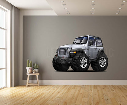 2020 Jeep Wrangler Cartoon Car Art Wall Decal