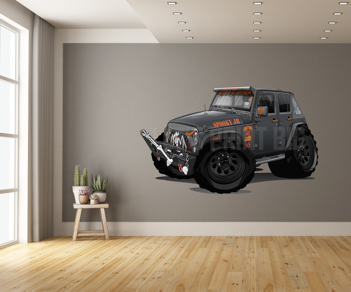 2018 Jeep 4x4 Spooky JR Car Art Wall Decal