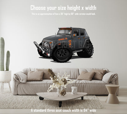 2018 Jeep 4x4 Spooky JR Car Art Wall Decal