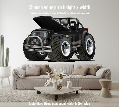 Car Art 1978 Jeep CJ Renegade Hot Rod Cartoon Wall Decal