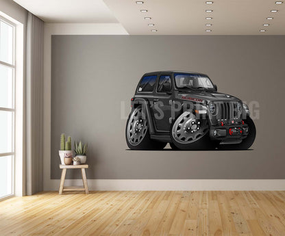 2019 Two Door Jeep Wrangler Rubicon Car Art Wall Decal