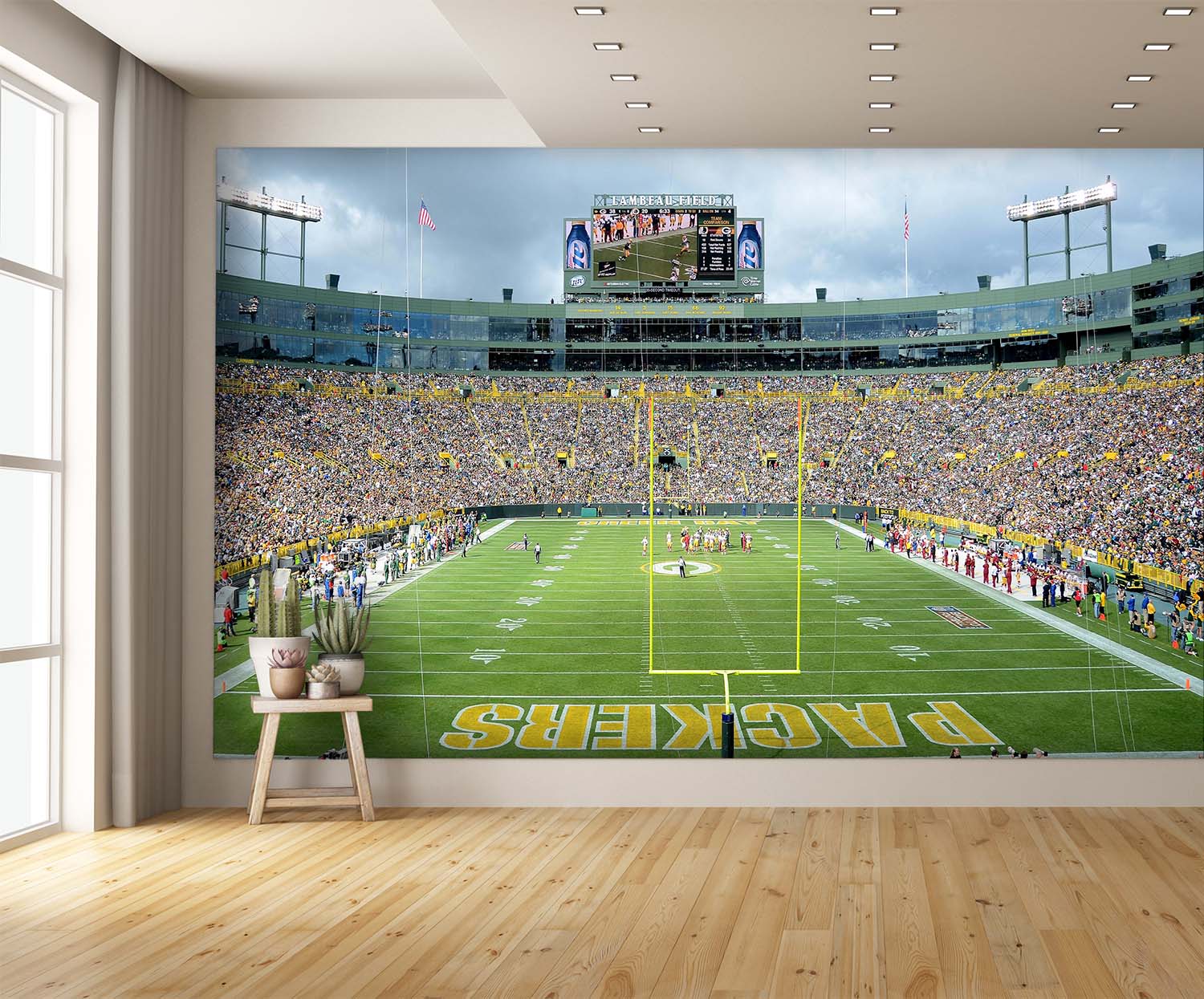 Lambeau Field Football Stadium Packers Wallpaper Wall Mural extra room