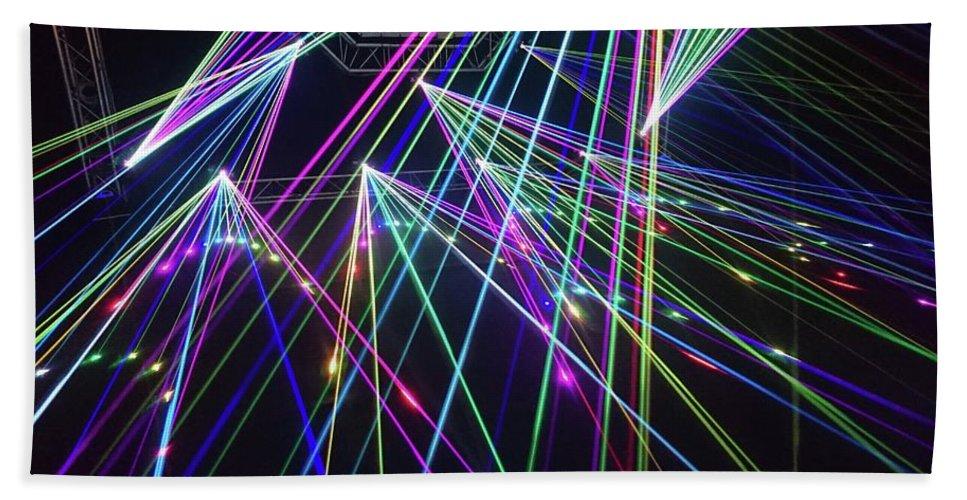 Laser Light Abstract - Bath Towel