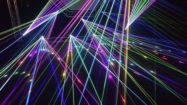 Laser Light Abstract - Art Print