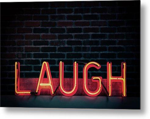 Laugh - Metal Print