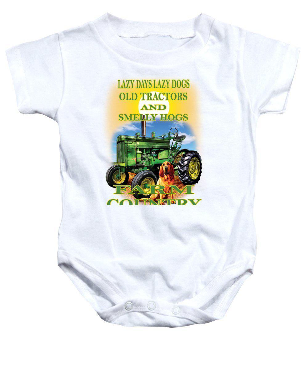 Lazy Days Tractor Farm Country - Baby Onesie