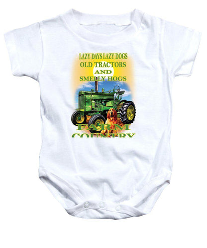 Lazy Days Tractor Farm Country - Baby Onesie