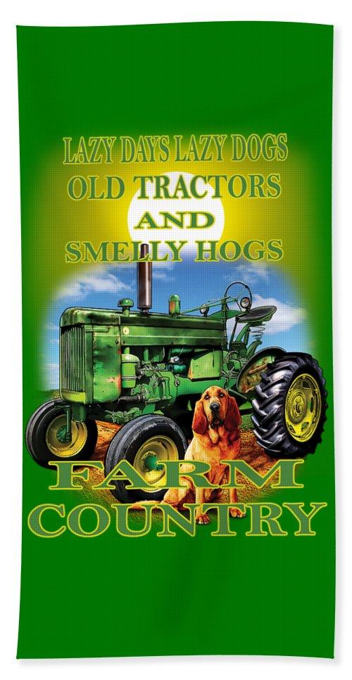 Lazy Days Tractor Farm Country - Bath Towel