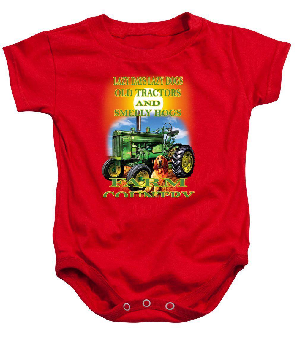 Lazy Days Tractor Farm Country - Baby Onesie