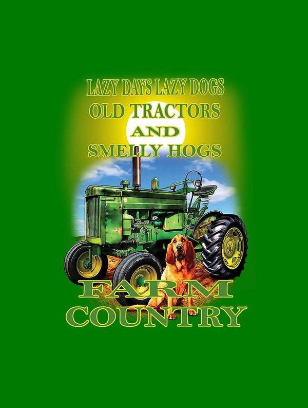 Lazy Days Tractor Farm Country - Art Print