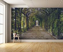 Tunnel with Greenery Designed Wallpaper