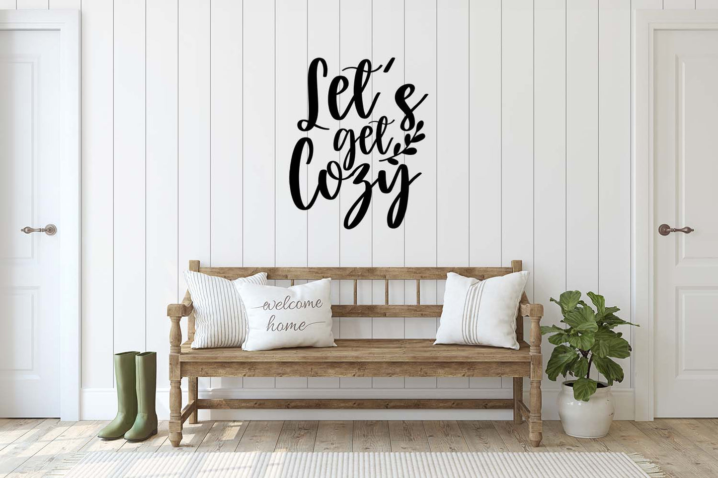 Let's Get Cozy Wall Decal, Indoors or Outdoors