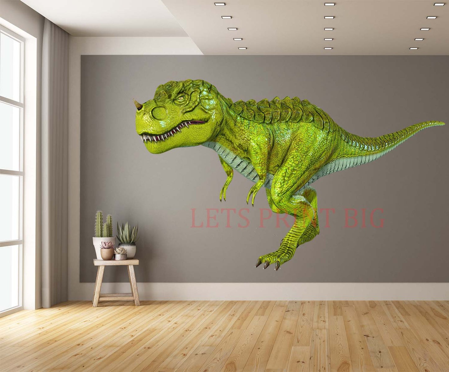 Lime Green T-Rex Wall Art Decal
