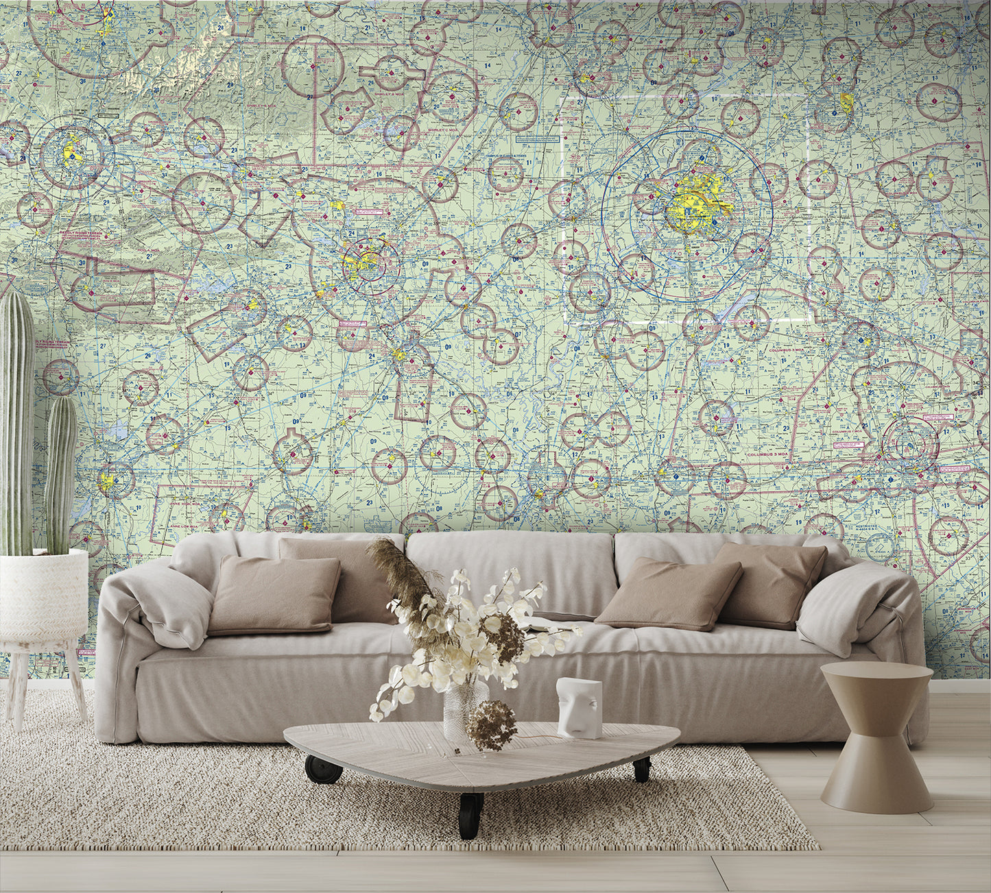 Aeronautical Chart Memphis Wall Mural