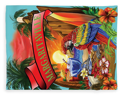 Margaritaville Baby Blue Parrot Beach - Blanket