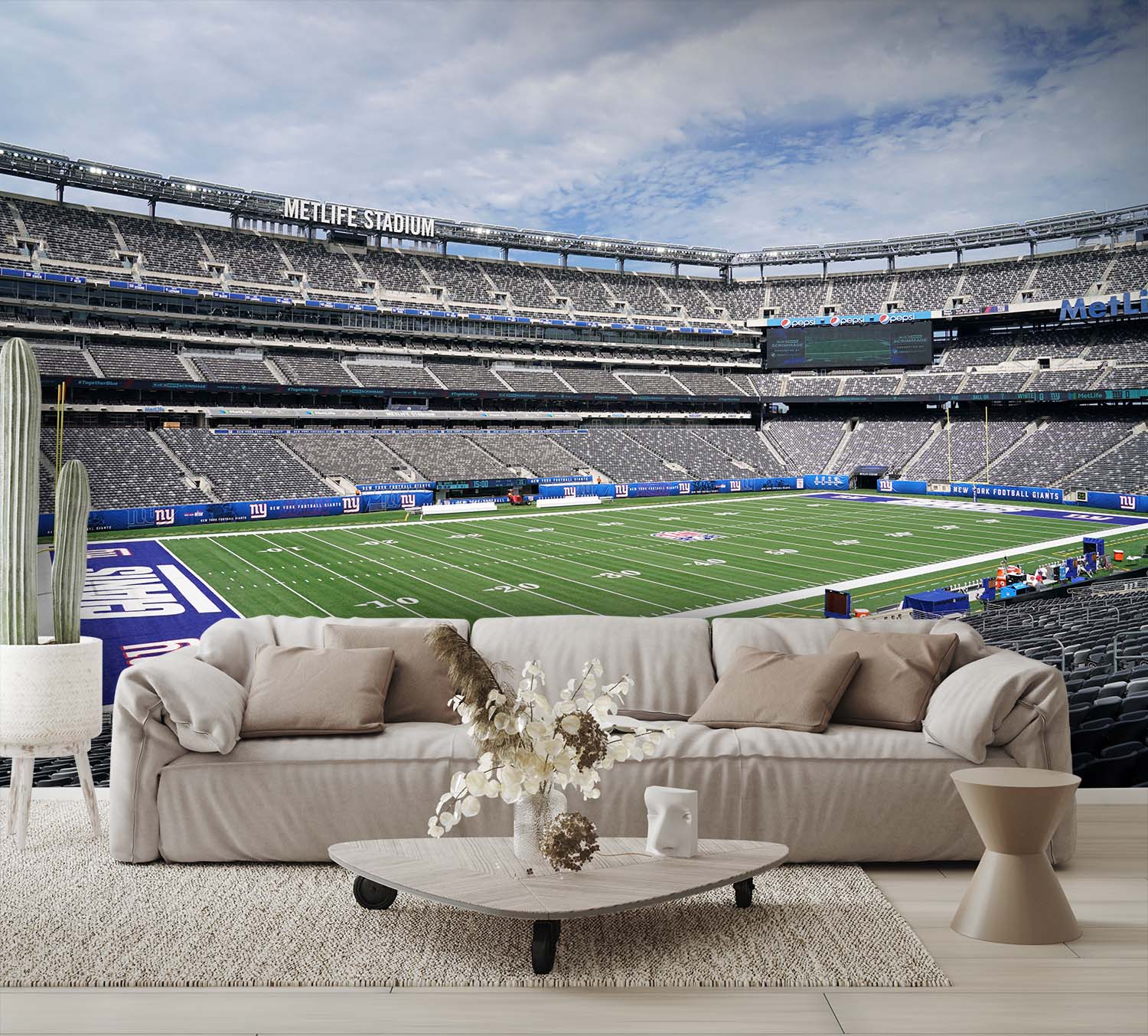 Metlife Football Stadium Custom Designed Wallpaper