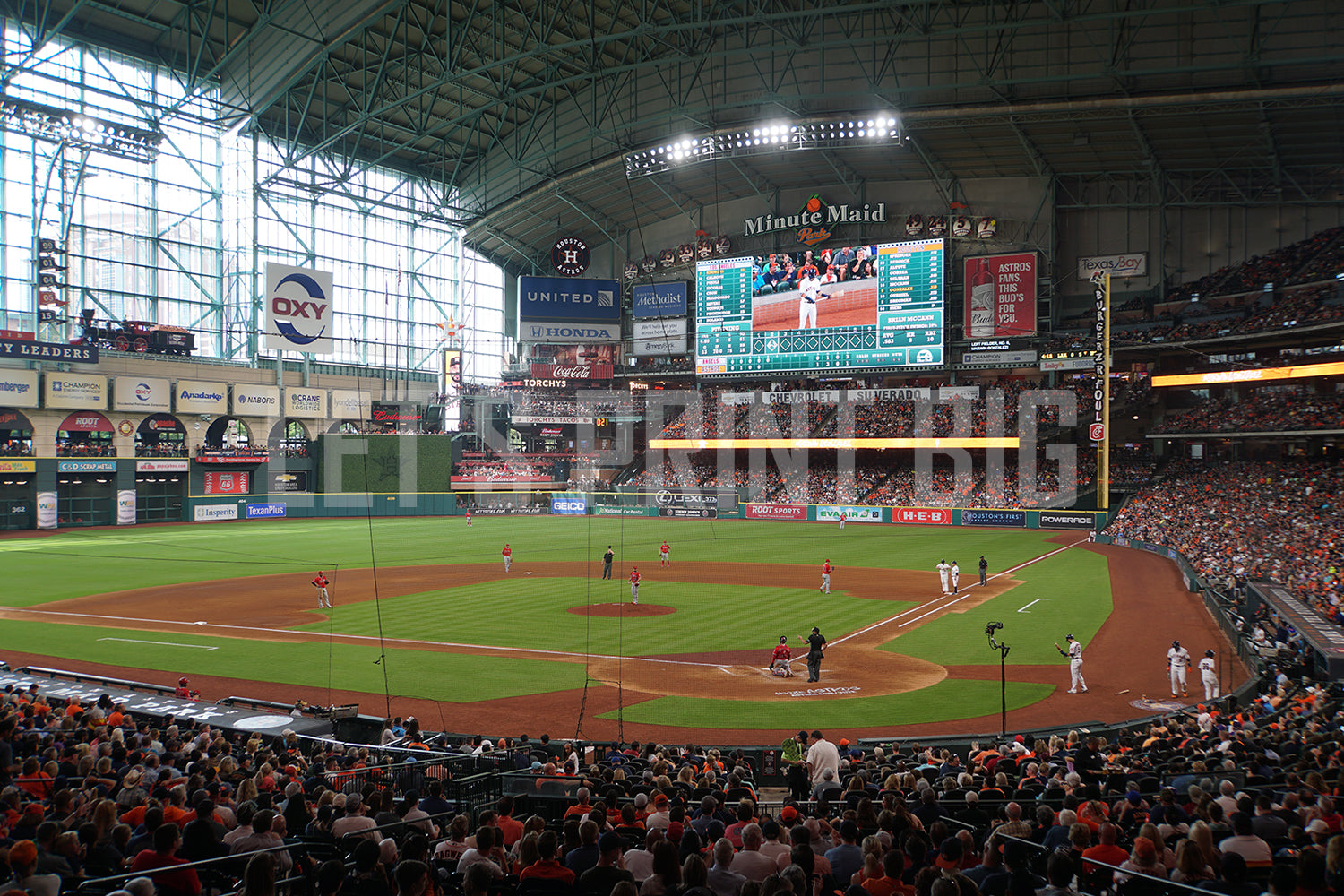 Minute Maid Park Astros Wallpaper Baseball Wall Mural proof