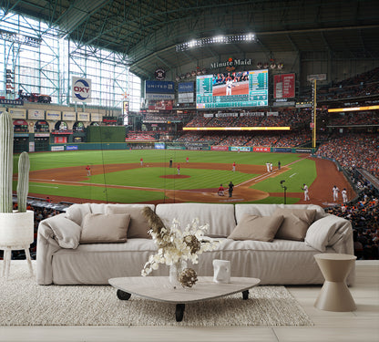 Minute Maid Park Astros Wallpaper Baseball Wall Mural living room couch