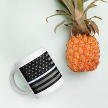 White Line Crackle Coffee Mug