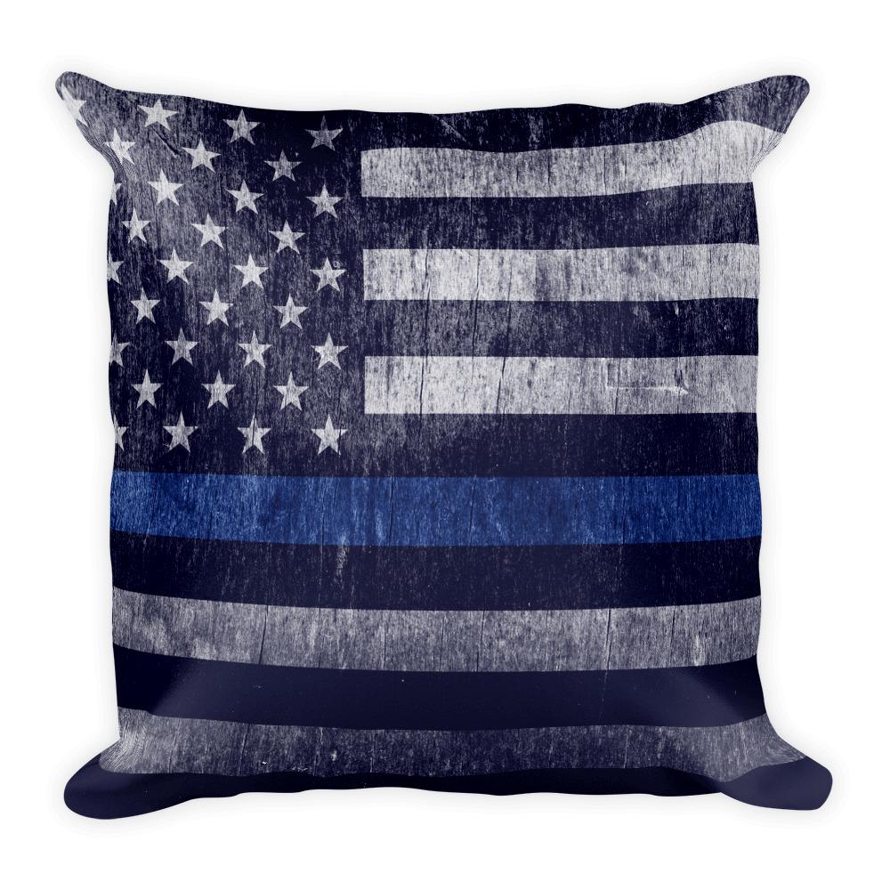 Distressed Thin Blue Line Lives Matter Premium Pillow