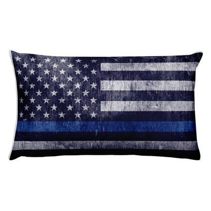 Distressed Thin Blue Line Lives Matter Premium Pillow