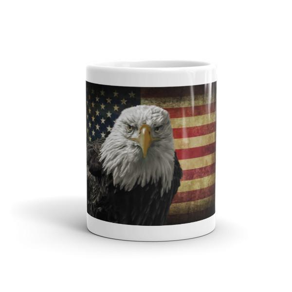 American Flag Eagle Ceramic Mug - Let's Print Big