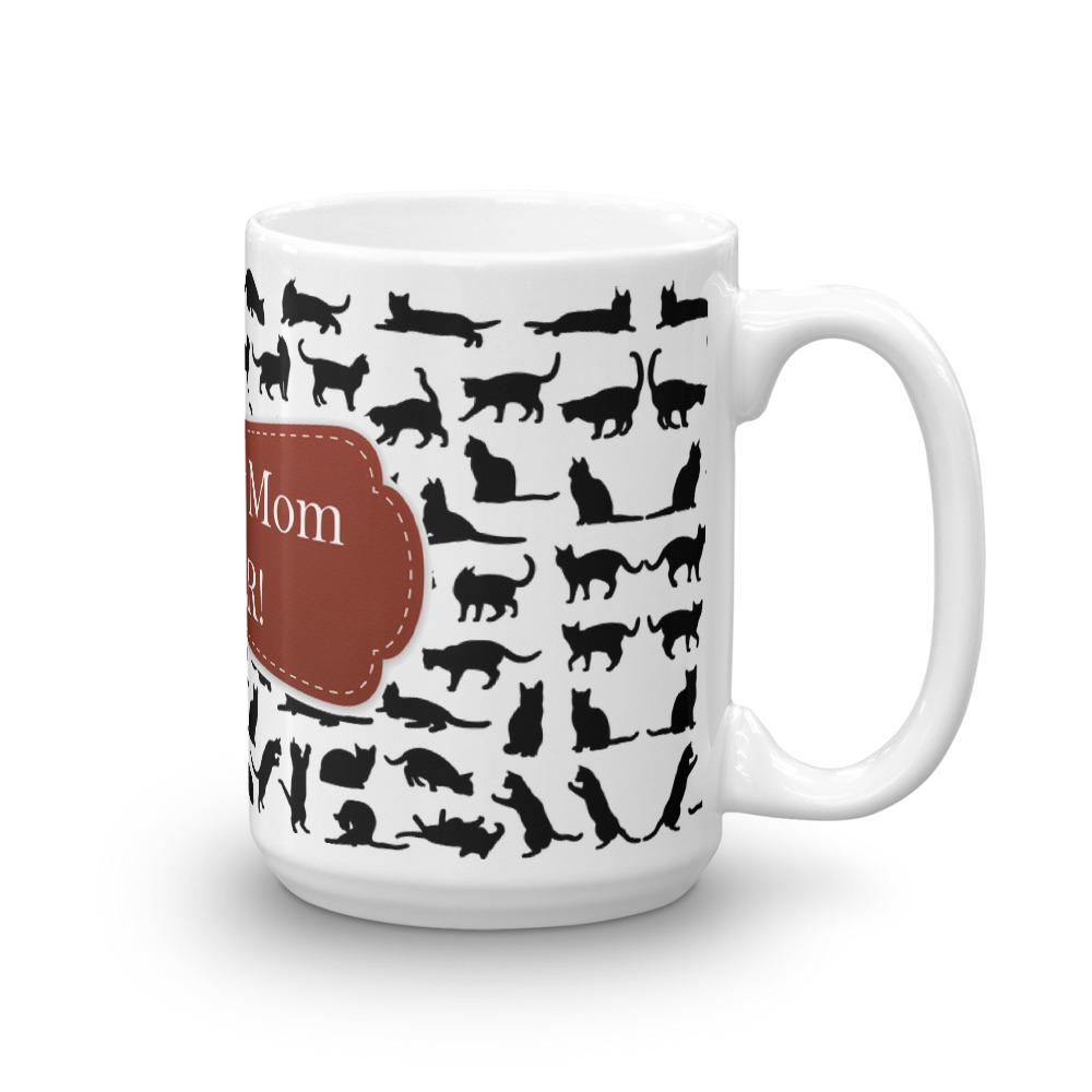 Cat Mom Red Coffee Mug