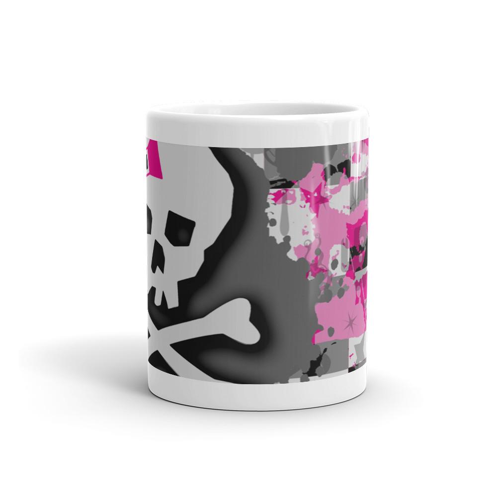 Skull n Bones Pink Mug - Let's Print Big