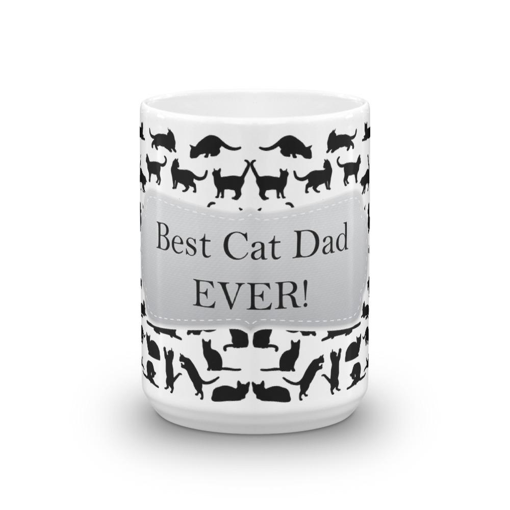Cat Dad White Coffee Mug