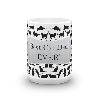 Cat Dad White Coffee Mug