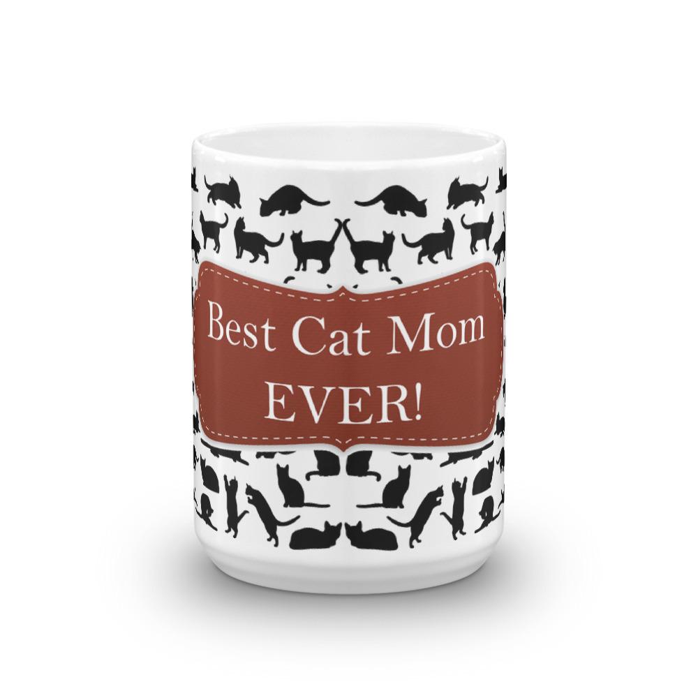 Cat Mom Red Coffee Mug