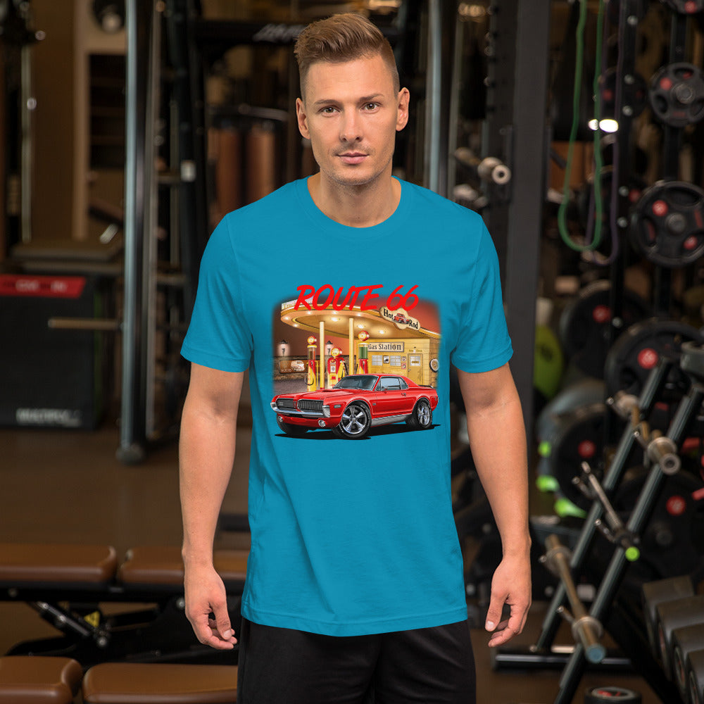 Gas Station Mercury Cougar Short-Sleeve Unisex T-Shirt