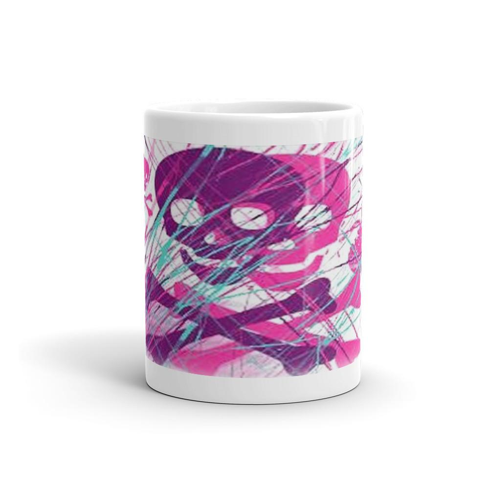 Pink n Purple Skull n Bones Mug - Let's Print Big