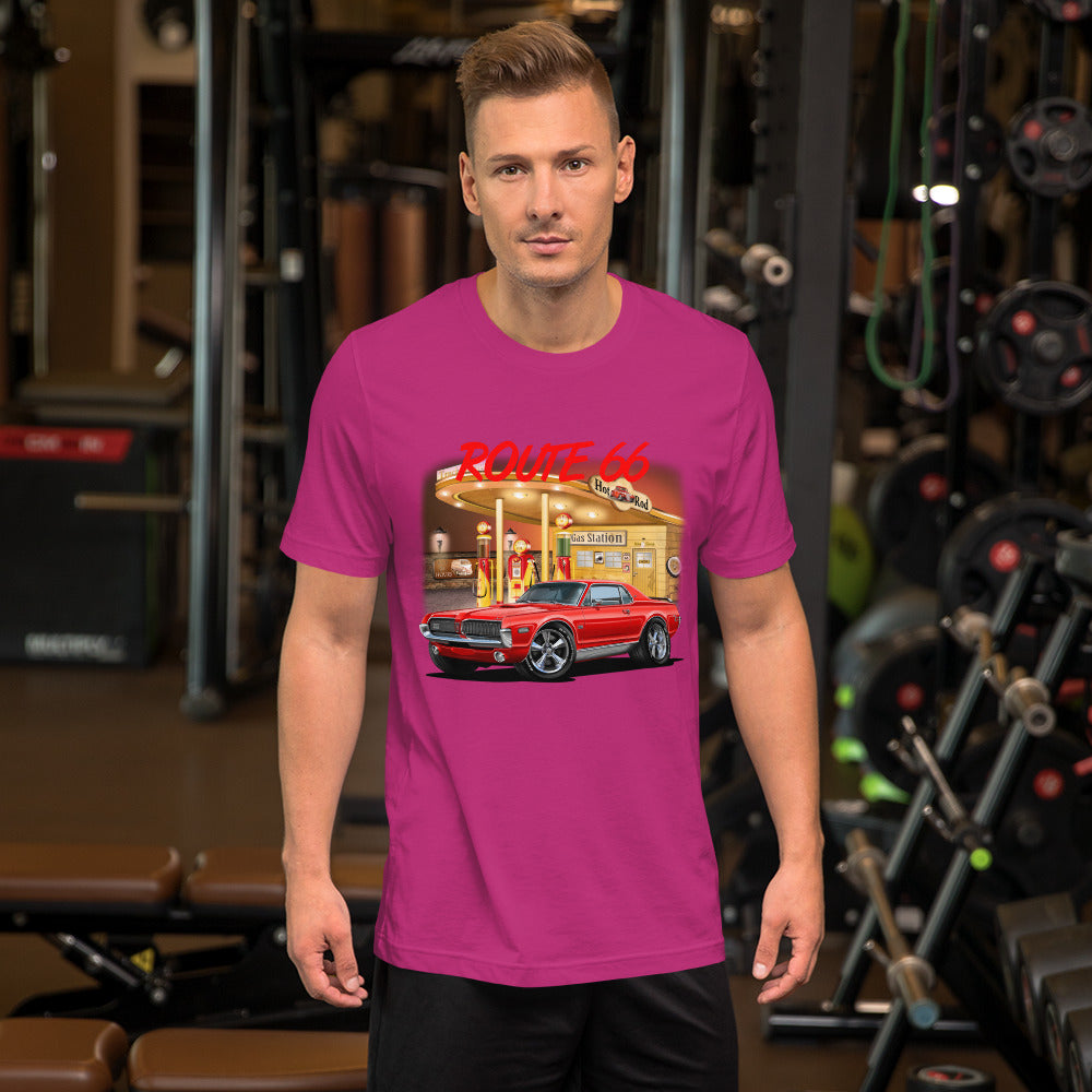 Gas Station Mercury Cougar Short-Sleeve Unisex T-Shirt