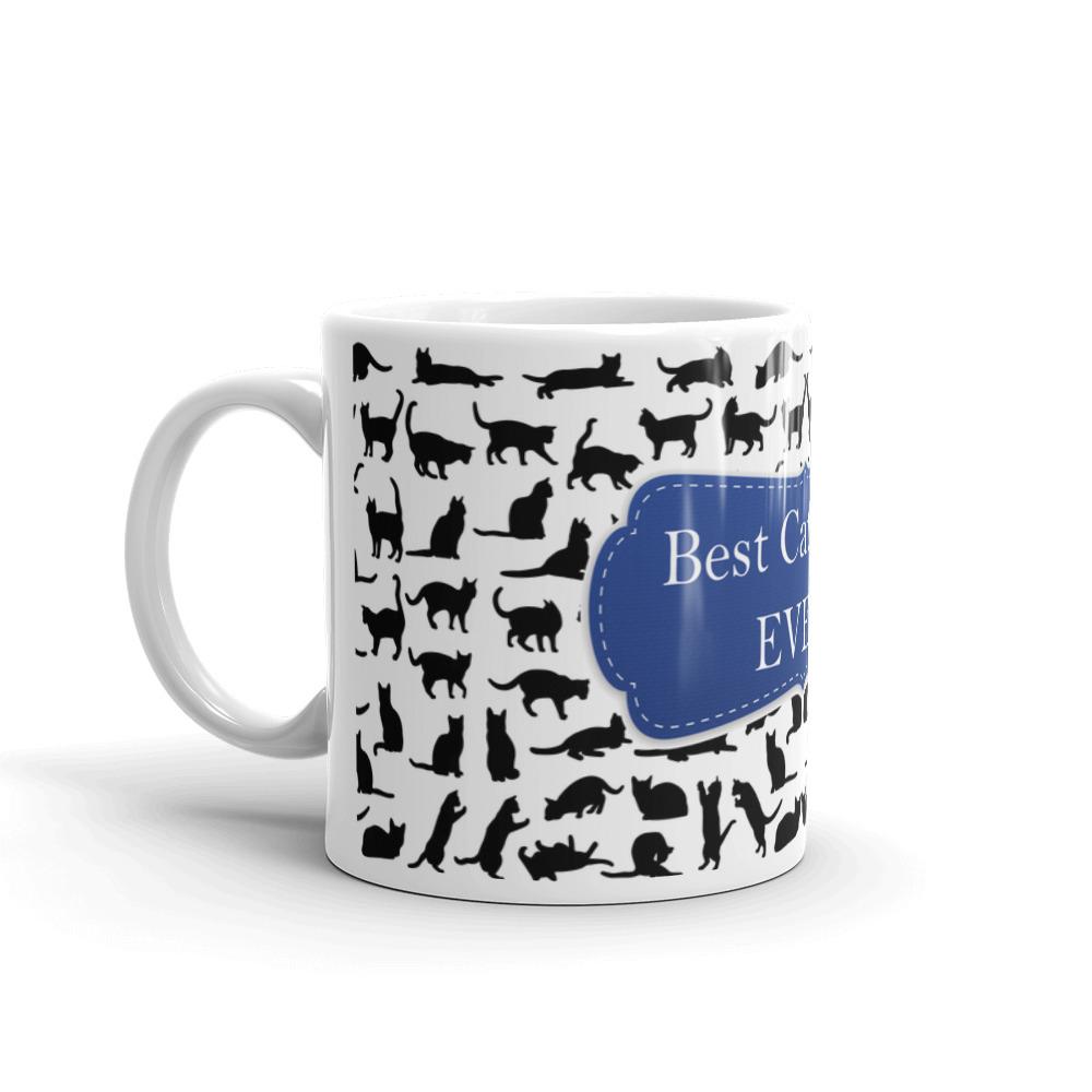 Cat Mom Blue Coffee Mug