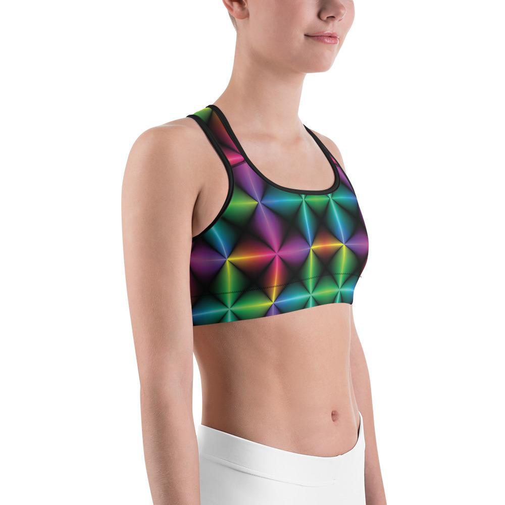 Gradient Squares Sports Bra