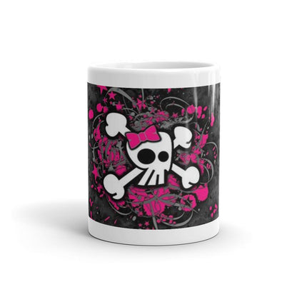 Skull n Bones Pink Bow Mug - Let's Print Big