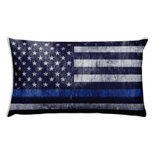 Distressed Thin Blue Line Lives Matter Premium Pillow