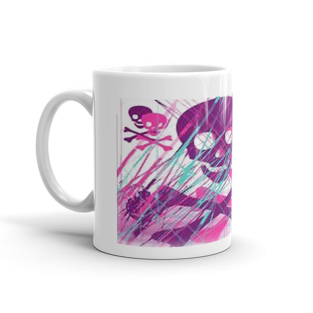 Pink n Purple Skull n Bones Mug - Let's Print Big